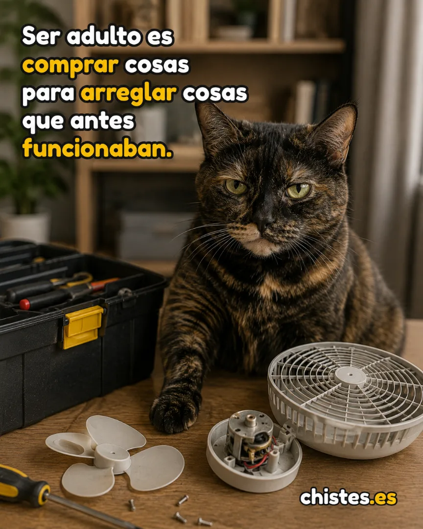 Ser adulto es comprar cosas para arreglar cosas que antes funcionaban.