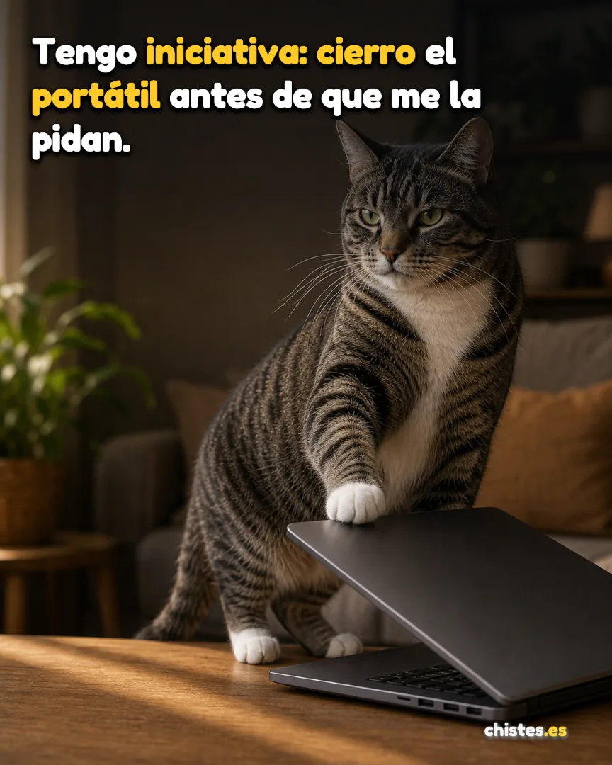 Tengo iniciativa: cierro el portátil antes de que me la pidan.