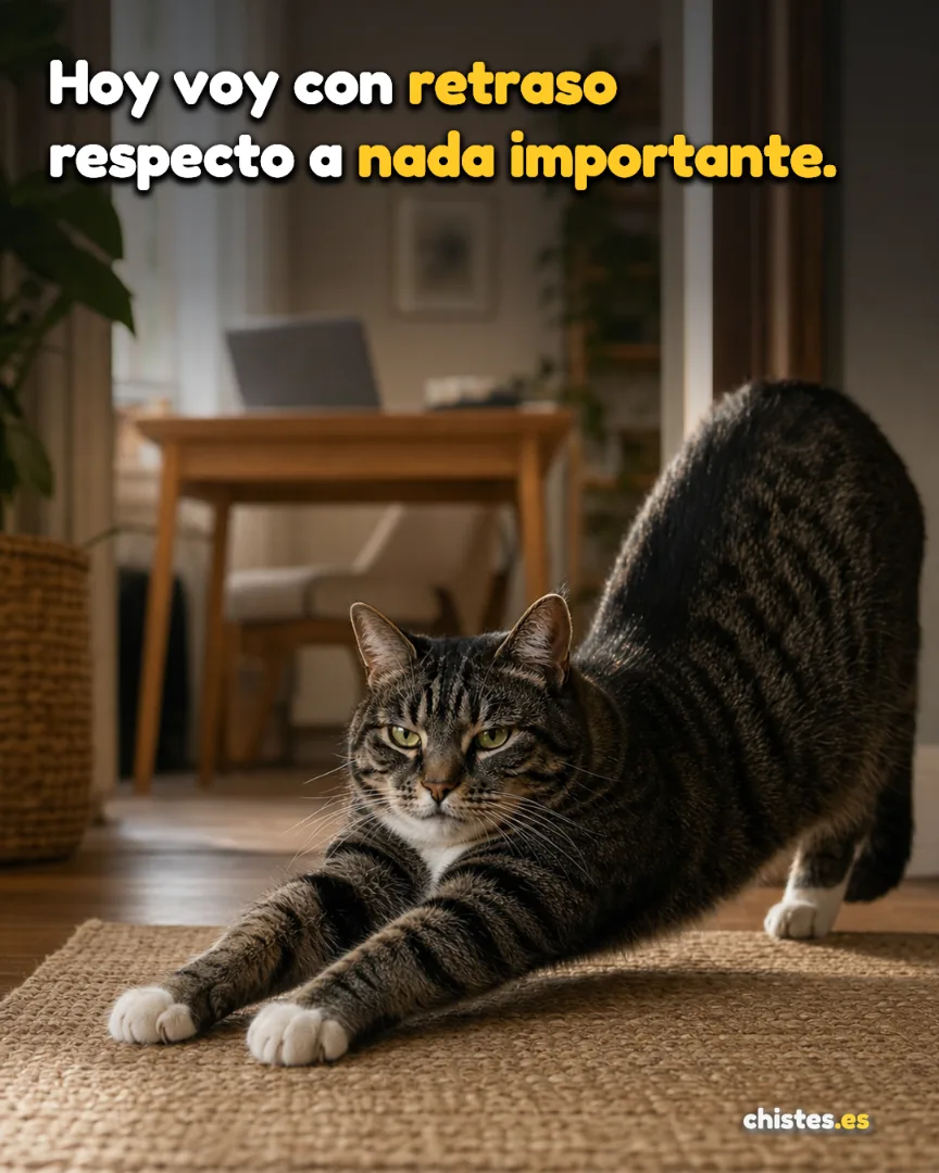 Hoy voy con retraso respecto a nada importante.