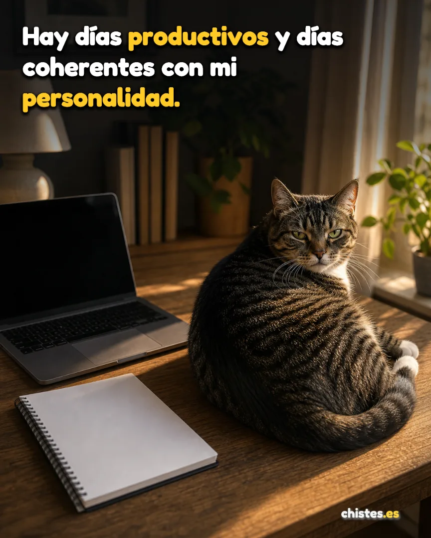 Hay días productivos y días coherentes con mi personalidad.