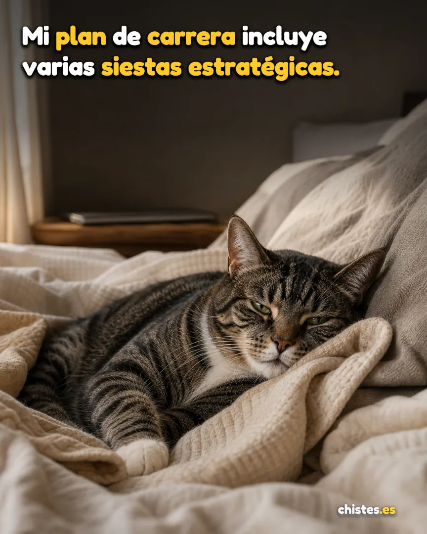 Mi plan de carrera incluye varias siestas estratégicas.