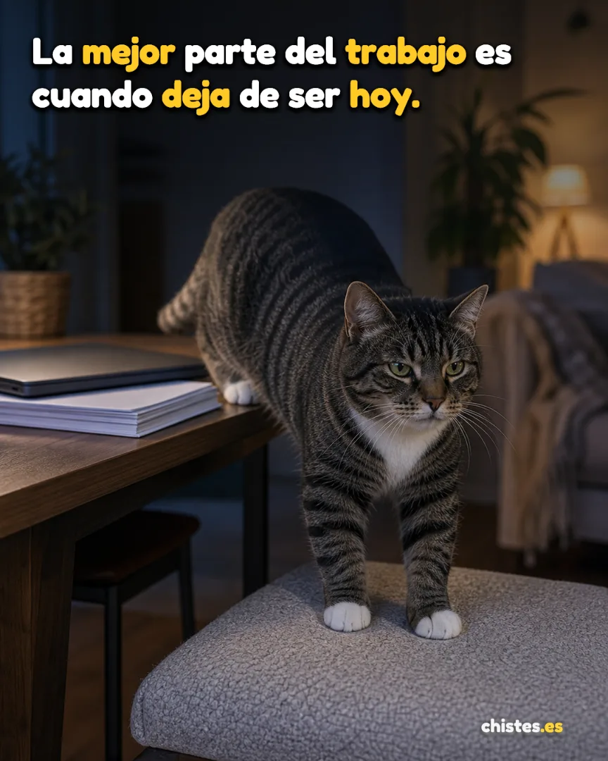 La mejor parte del trabajo es cuando deja de ser hoy.