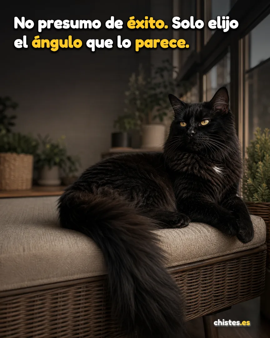 No presumo de éxito. Solo elijo el ángulo que lo parece.