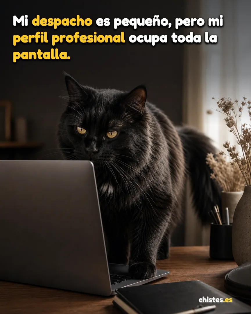 Mi despacho es pequeño, pero mi perfil profesional ocupa toda la pantalla.