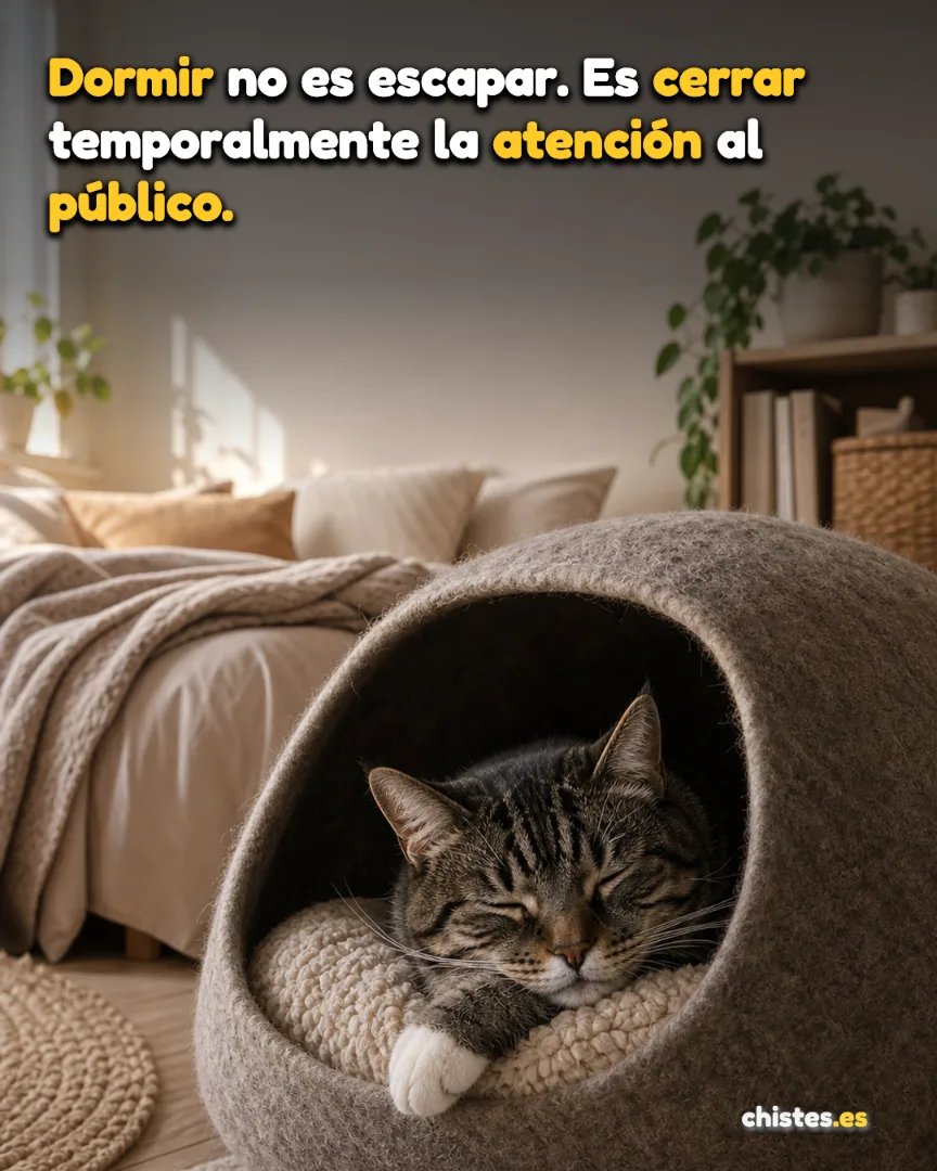Dormir no es escapar. Es cerrar temporalmente la atención al público.