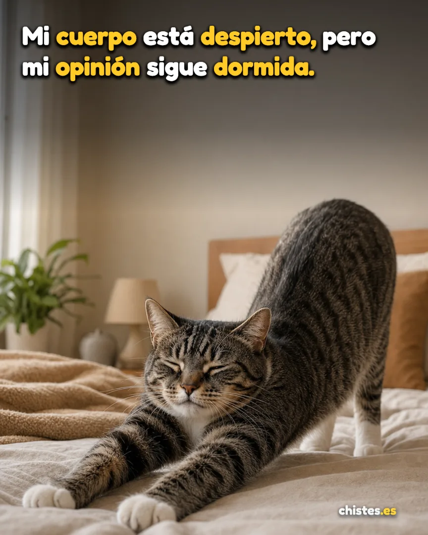 Mi cuerpo está despierto, pero mi opinión sigue dormida.