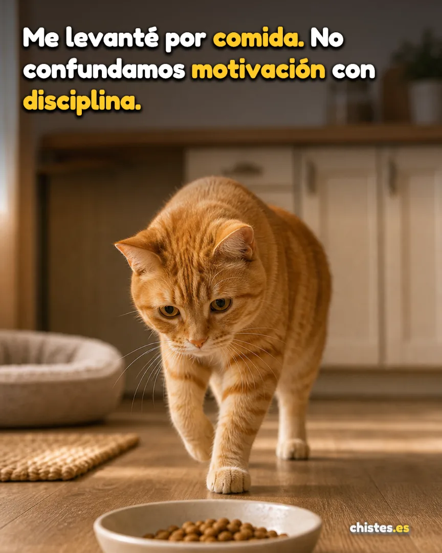 Me levanté por comida. No confundamos motivación con disciplina.