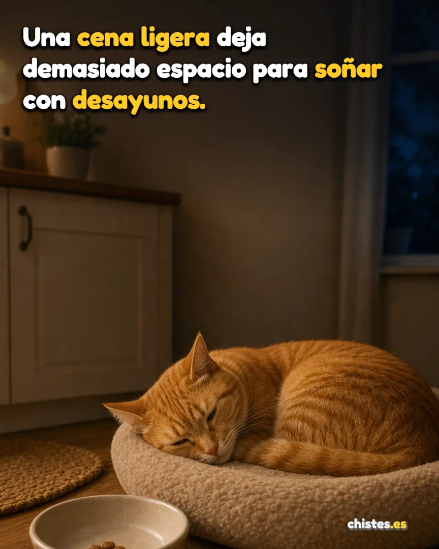 Una cena ligera deja demasiado espacio para soñar con desayunos.