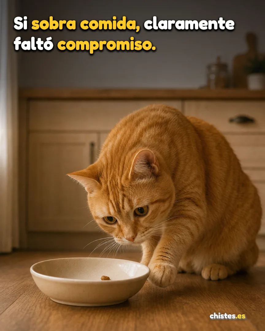 Si sobra comida, claramente faltó compromiso.