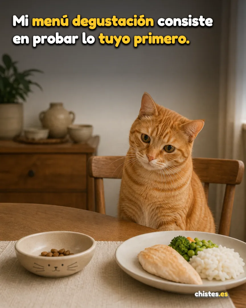 Mi menú degustación consiste en probar lo tuyo primero.