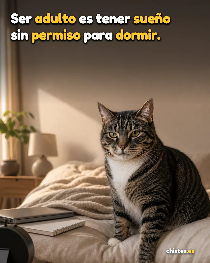 Ser adulto es tener sueño sin permiso para dormir.