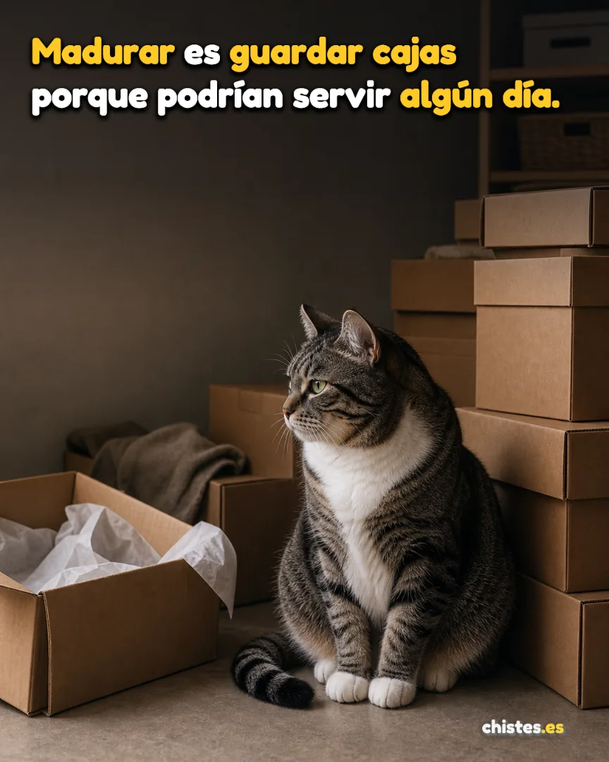 Madurar es guardar cajas porque podrían servir algún día.