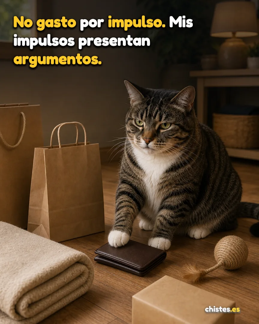 No gasto por impulso. Mis impulsos presentan argumentos.