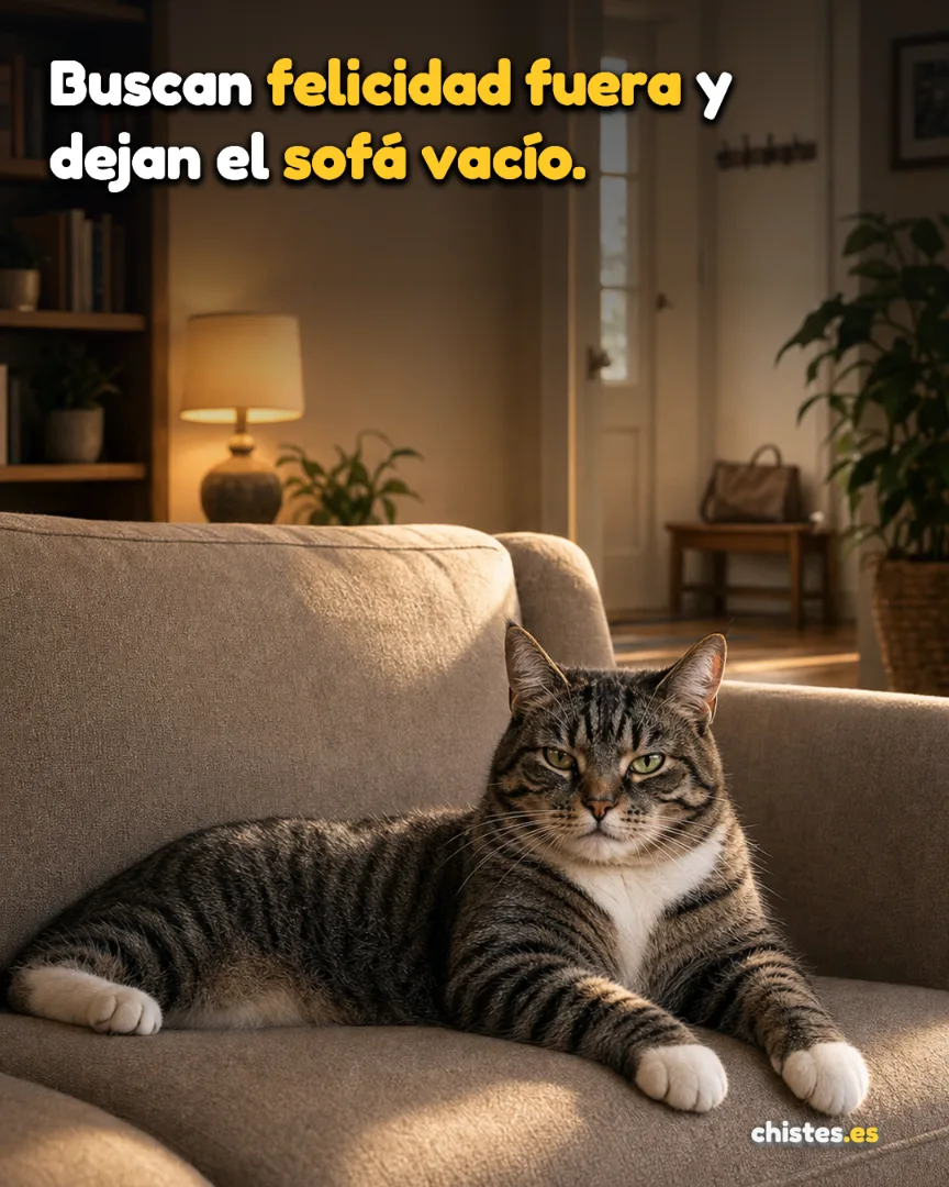 Buscan felicidad fuera y dejan el sofá vacío.