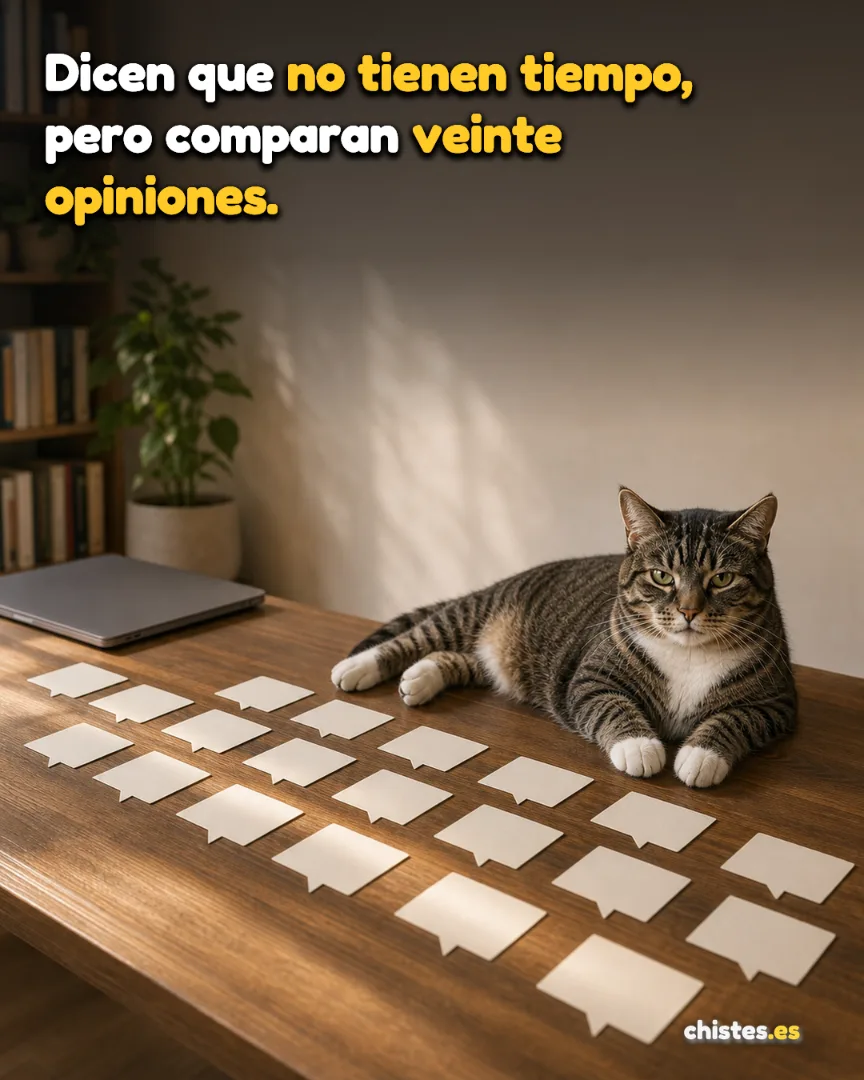 Dicen que no tienen tiempo, pero comparan veinte opiniones.