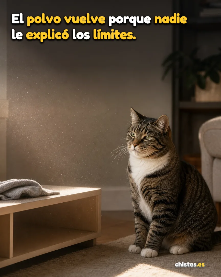 El polvo vuelve porque nadie le explicó los límites.