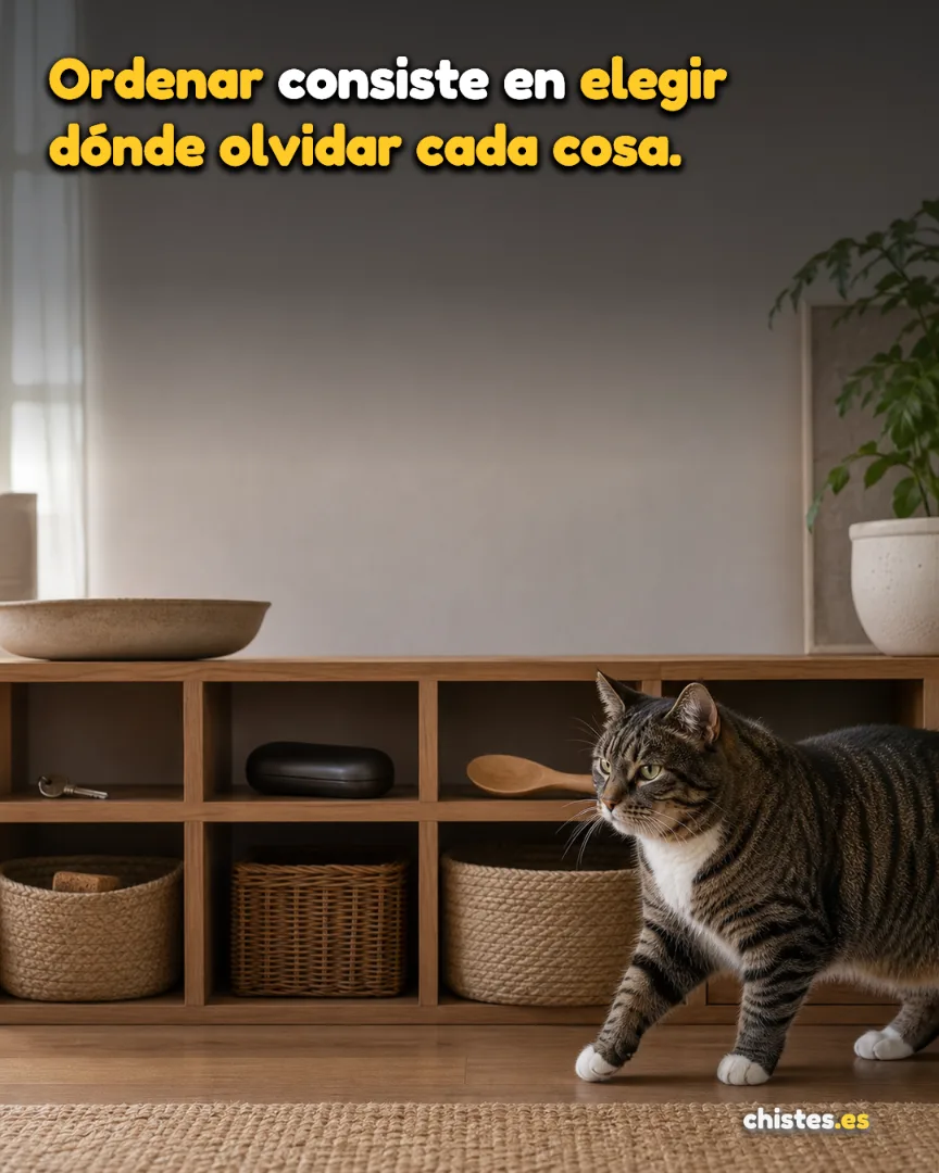 Ordenar consiste en elegir dónde olvidar cada cosa.