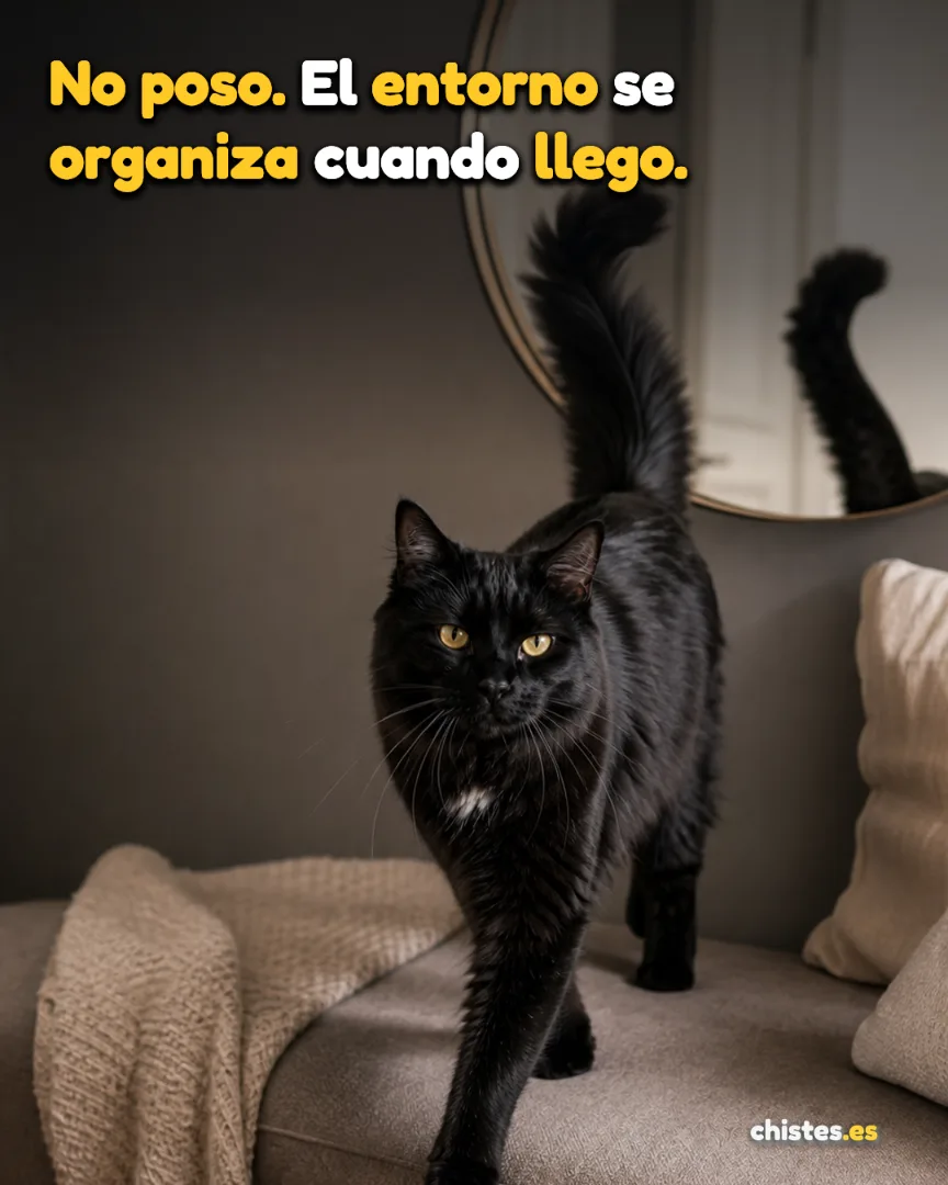 No poso. El entorno se organiza cuando llego.