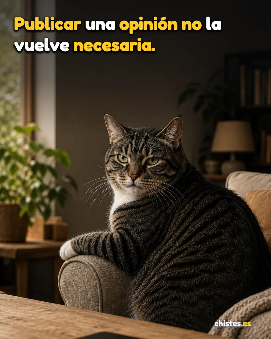 Publicar una opinión no la vuelve necesaria.