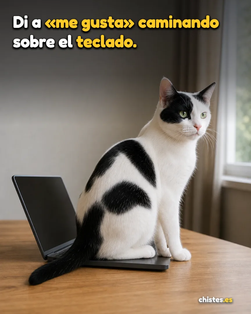 Di a «me gusta» caminando sobre el teclado.