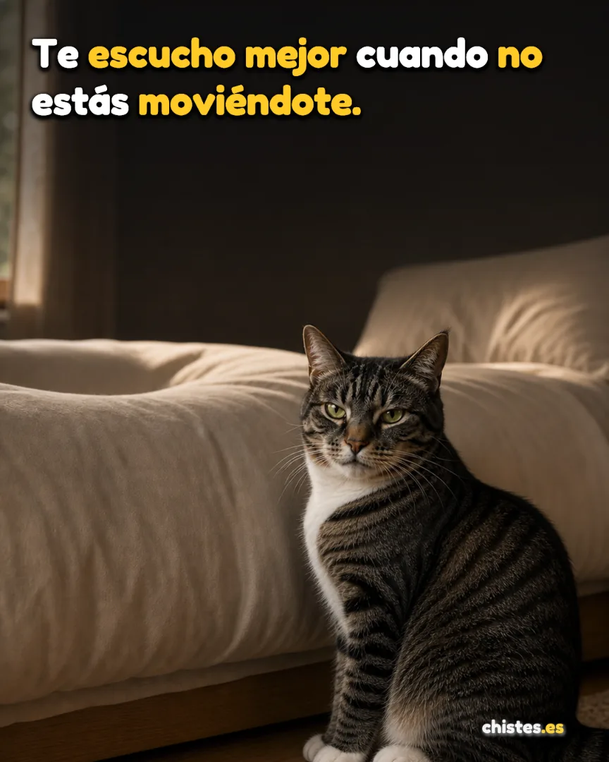 Te escucho mejor cuando no estás moviéndote.