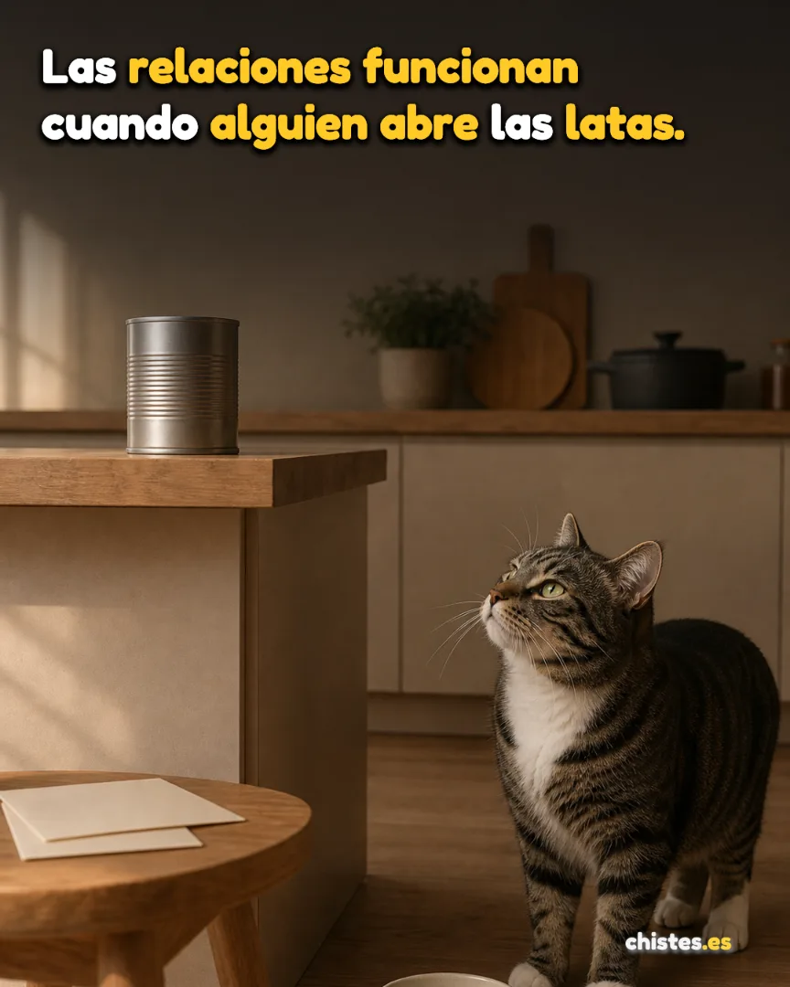 Las relaciones funcionan cuando alguien abre las latas.