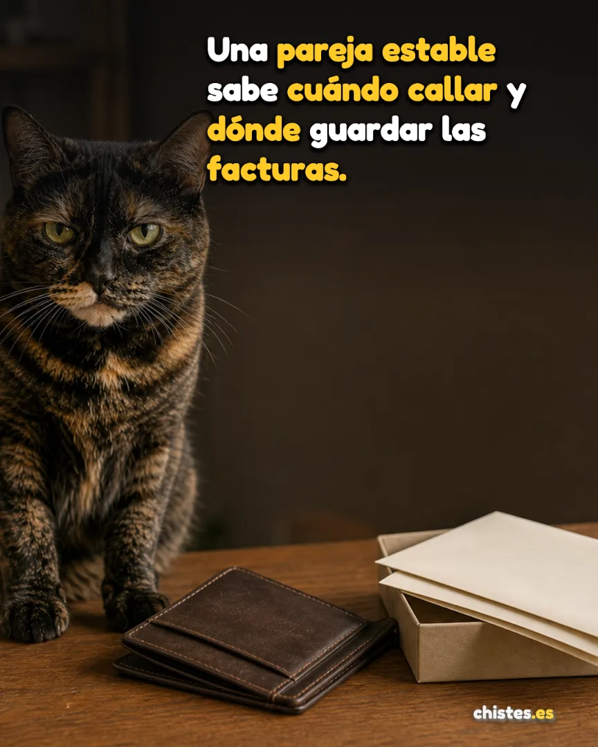 Una pareja estable sabe cuándo callar y dónde guardar las facturas.