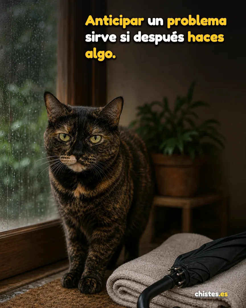 Anticipar un problema sirve si después haces algo.