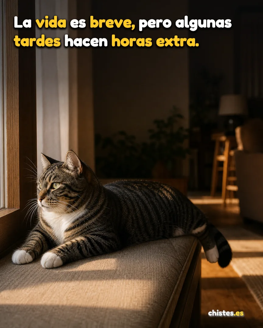 La vida es breve, pero algunas tardes hacen horas extra.