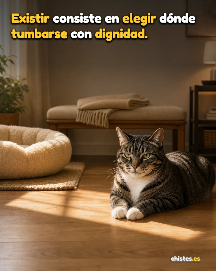 Existir consiste en elegir dónde tumbarse con dignidad.