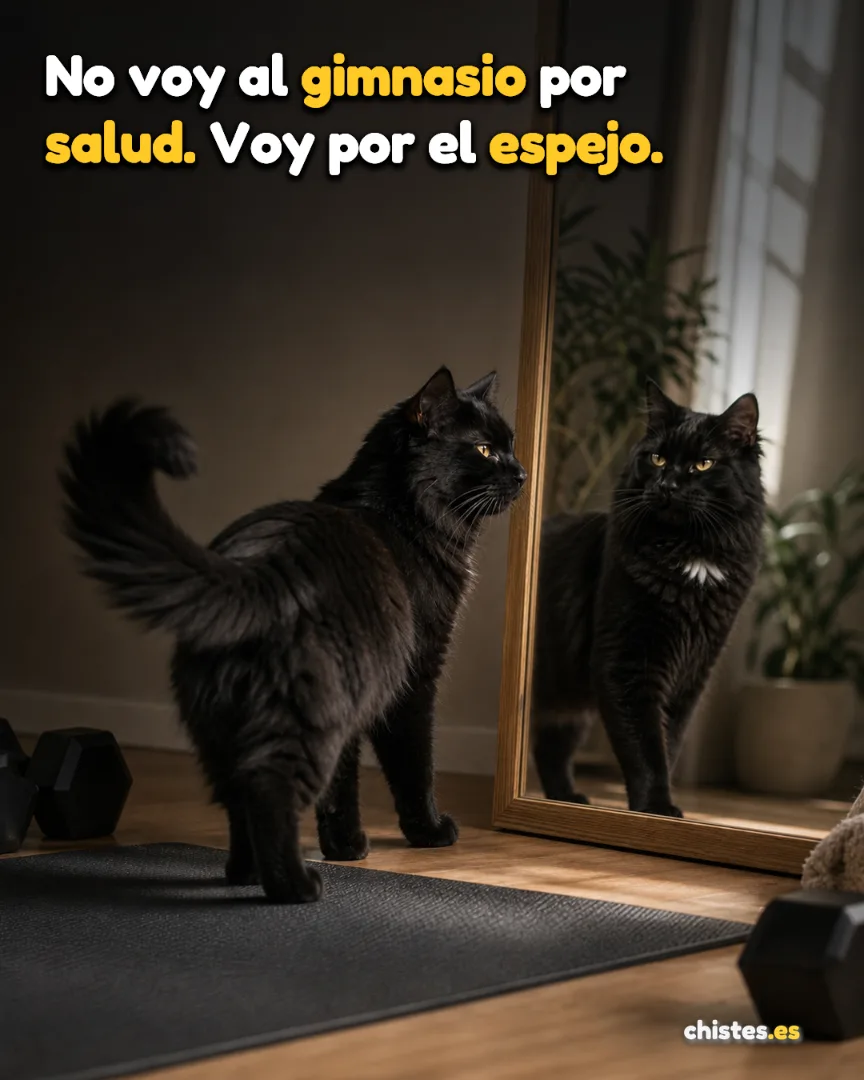 No voy al gimnasio por salud. Voy por el espejo.