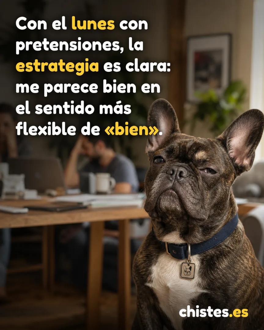 Con el lunes con pretensiones, la estrategia es clara: me parece bien en el sentido más flexible de «bien».