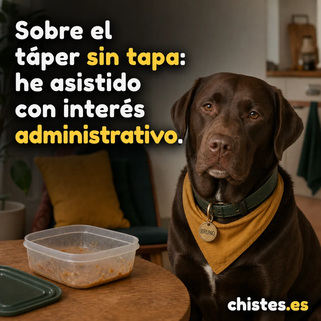 Sobre el táper sin tapa: he asistido con interés administrativo.