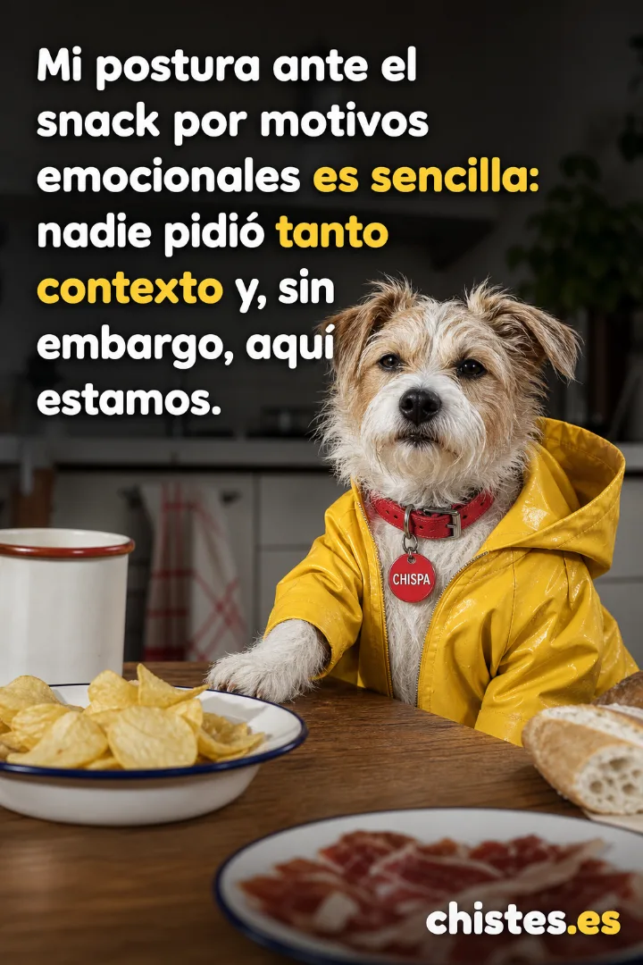 Mi postura ante el snack por motivos emocionales es sencilla: nadie pidió tanto contexto y, sin embargo, aquí estamos.