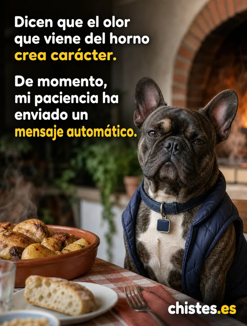 Dicen que el olor que viene del horno crea carácter. De momento, mi paciencia ha enviado un mensaje automático.