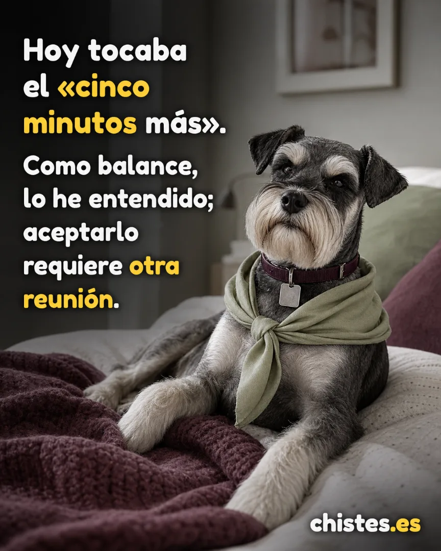 Hoy tocaba el «cinco minutos más». Como balance, lo he entendido; aceptarlo requiere otra reunión.