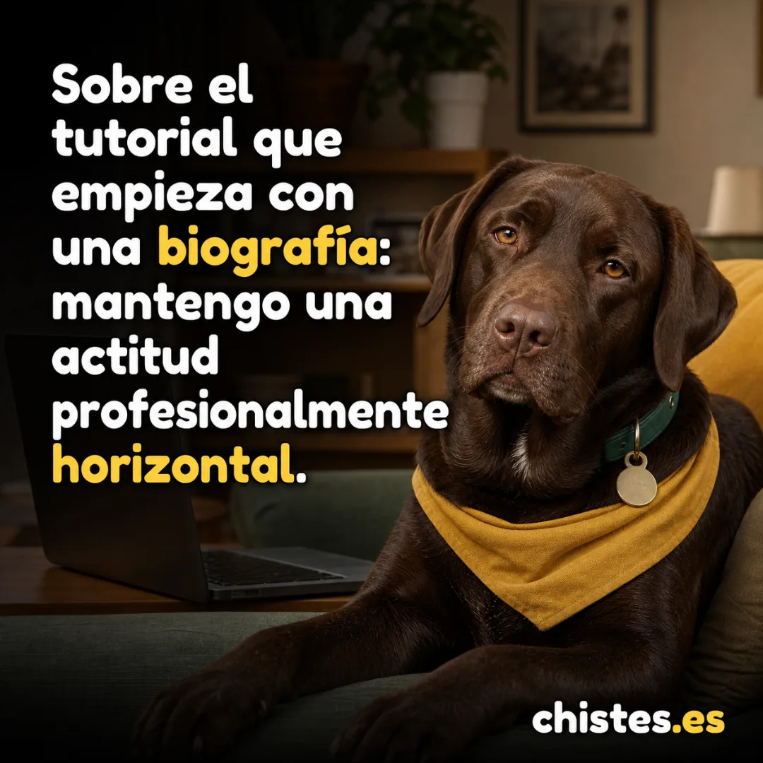 Sobre el tutorial que empieza con una biografía: mantengo una actitud profesionalmente horizontal.