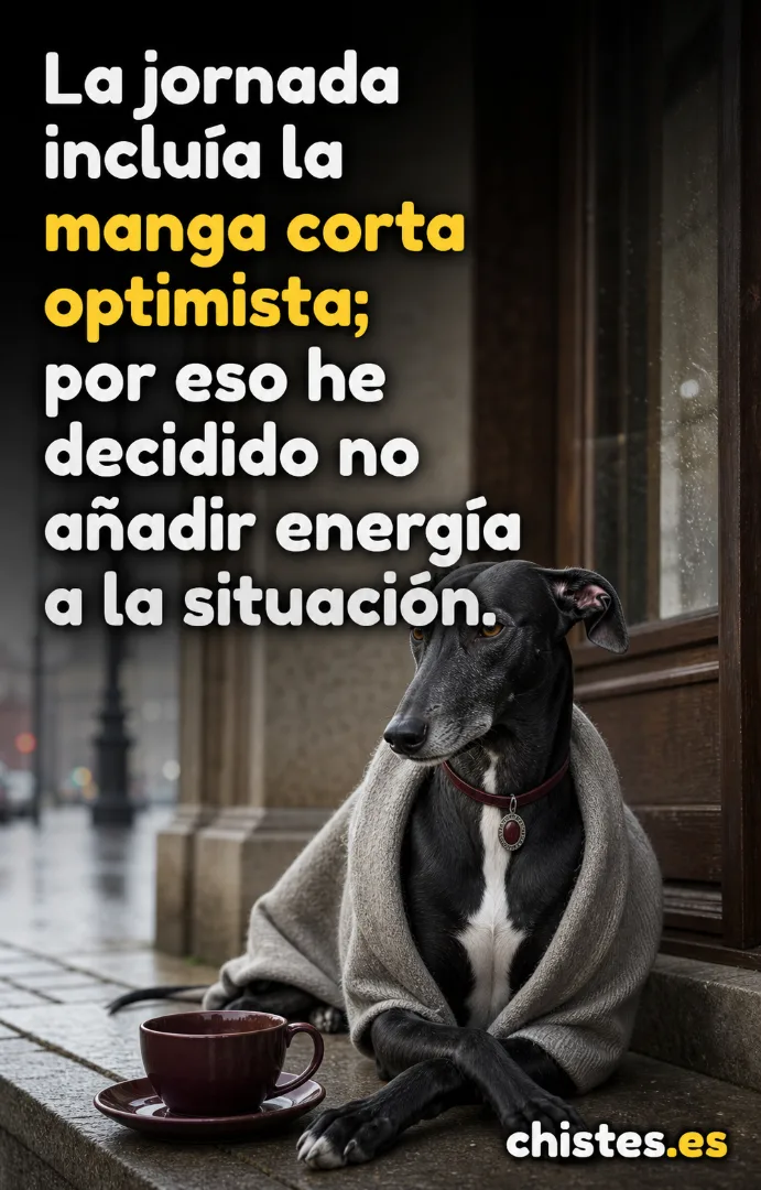 La jornada incluía la manga corta optimista; por eso he decidido no añadir energía a la situación.