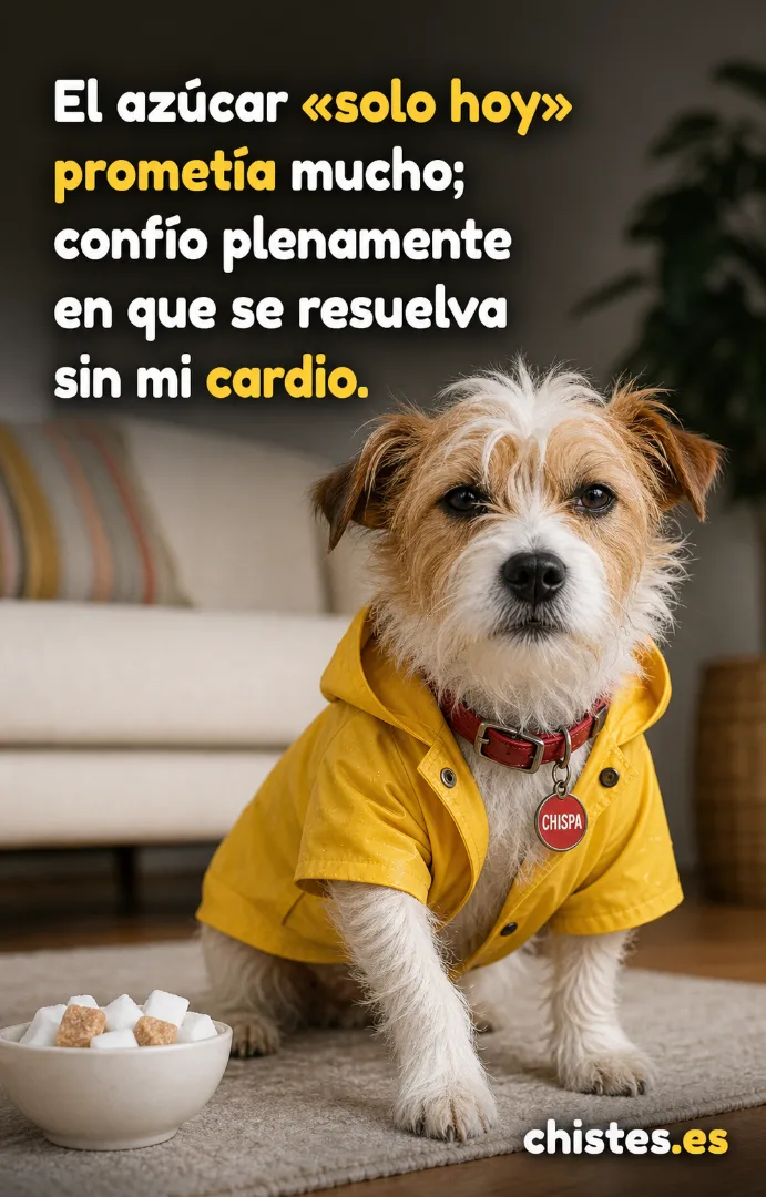 El azúcar «solo hoy» prometía mucho; confío plenamente en que se resuelva sin mi cardio.