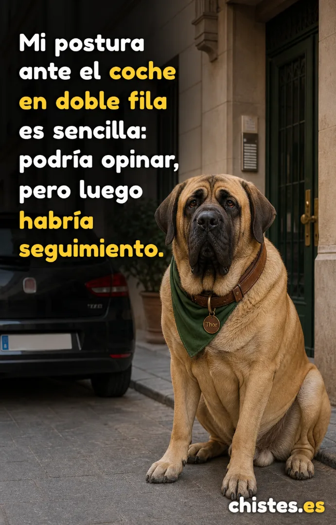 Mi postura ante el coche en doble fila es sencilla: podría opinar, pero luego habría seguimiento.