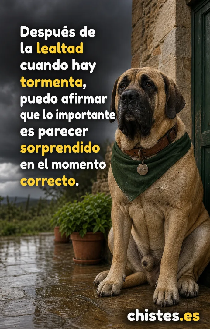 Después de la lealtad cuando hay tormenta, puedo afirmar que lo importante es parecer sorprendido en el momento correcto.