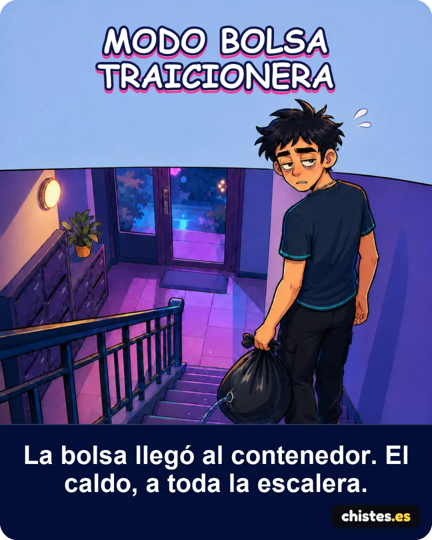 Modo bolsa traicionera — La bolsa llegó al contenedor. El caldo, a toda la escalera.
