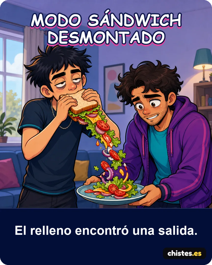 Modo sándwich desmontado — El relleno encontró una salida.
