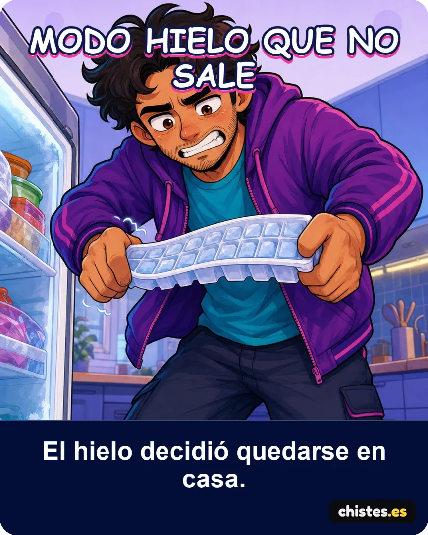 Modo hielo que no sale — El hielo decidió quedarse en casa.