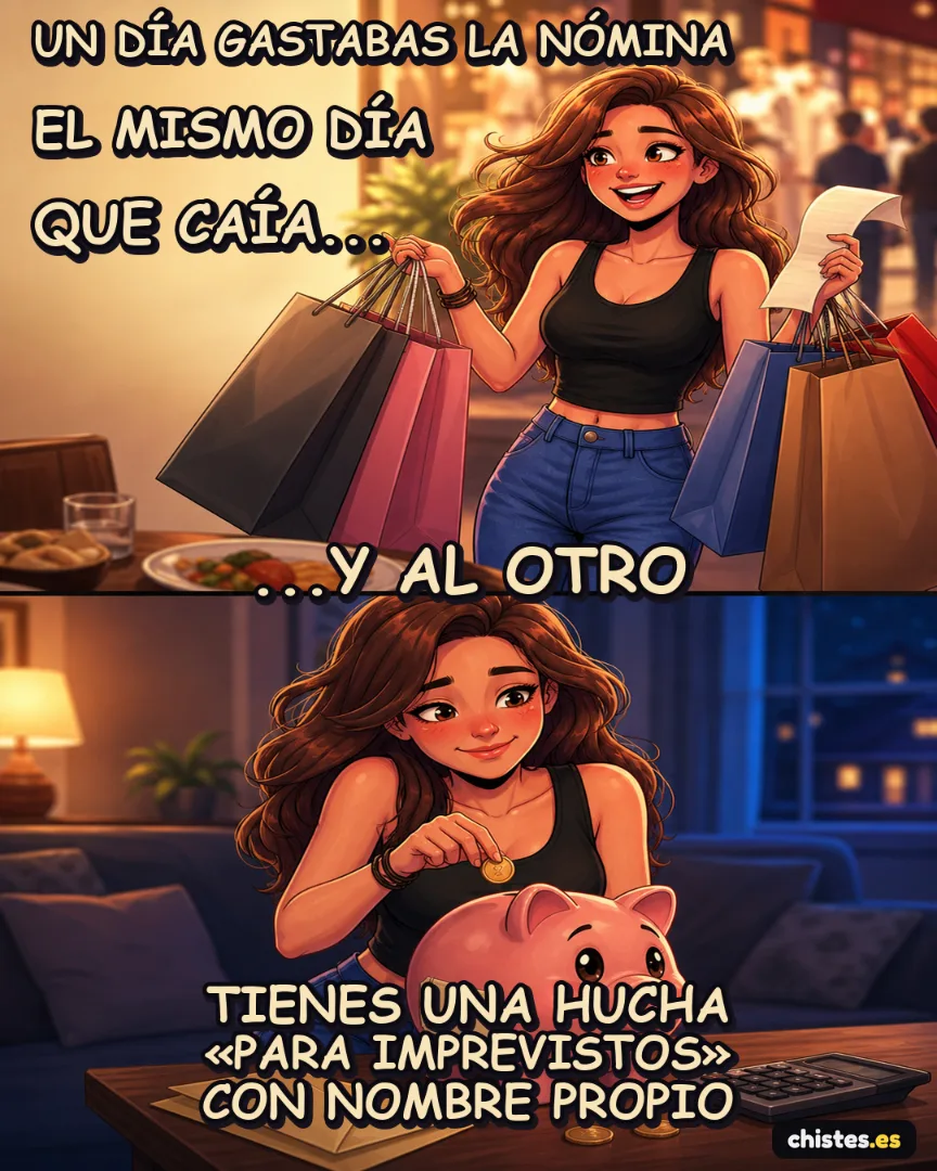 Un día... gastas la nómina — tienes una hucha para imprevistos