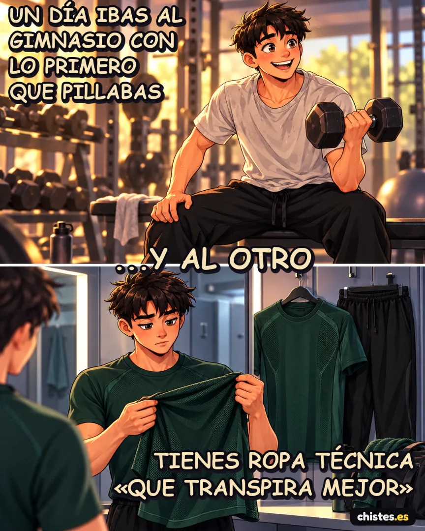 Un día... ibas al gimnasio con lo primero que pillabas — tienes ropa técnica «que transpira mejor»