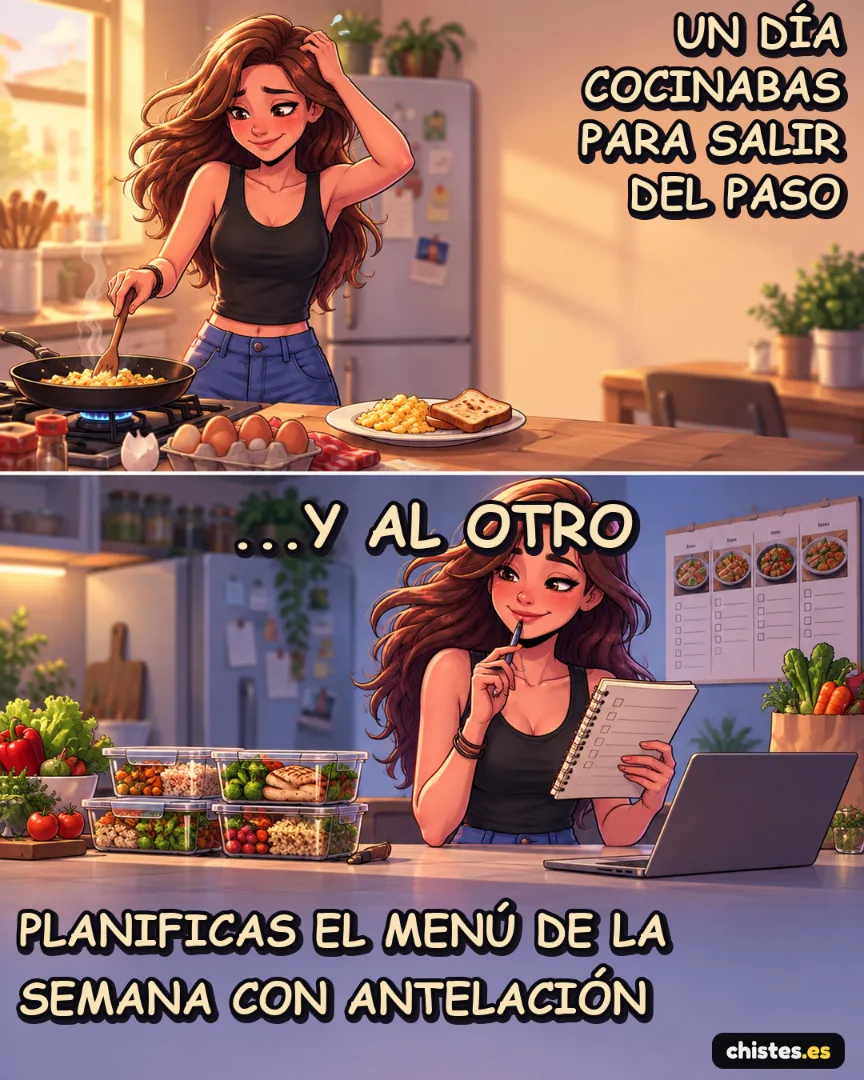Un día... cocinabas para salir del paso — planificas el menú de la semana con antelación
