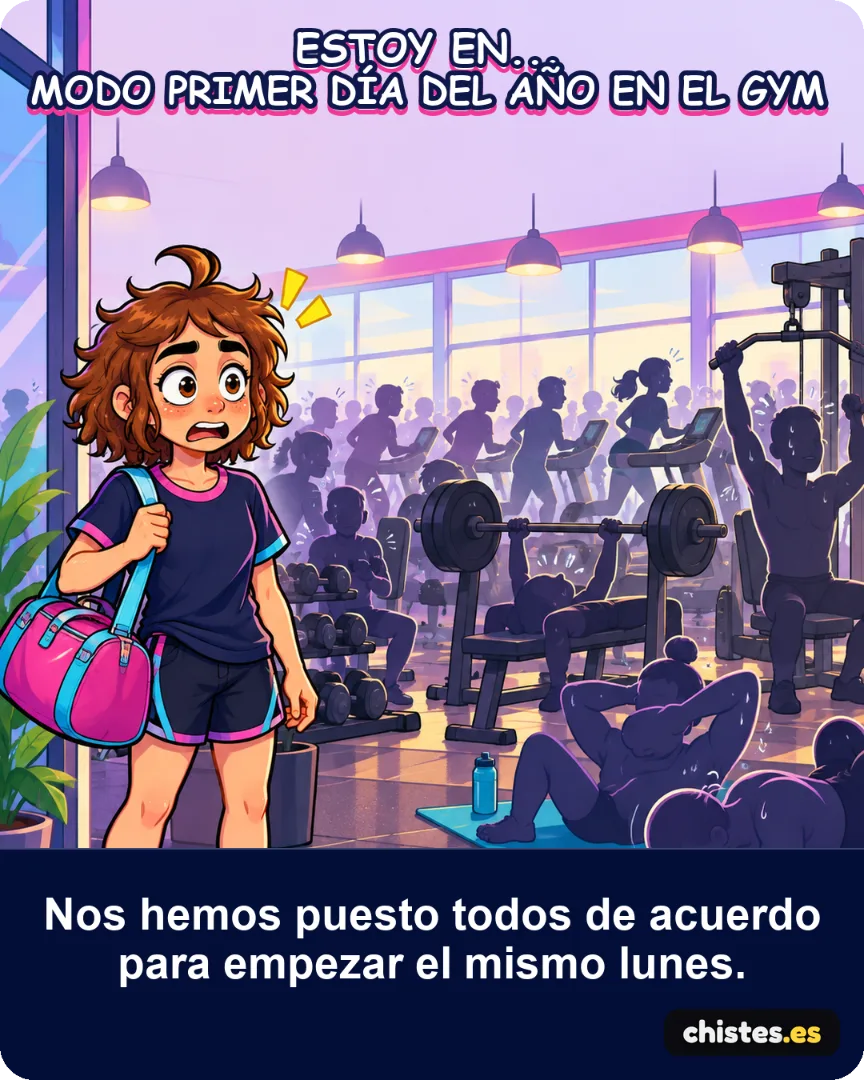 Modo primer día del año en el gym